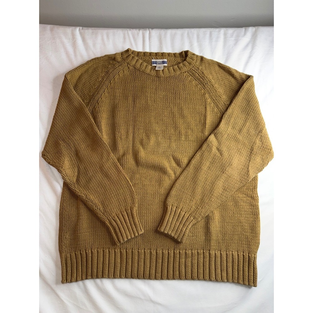 GAP Mens Classic Knit Sweater Pullover Long Sleeve Crew Neck Brown XL
